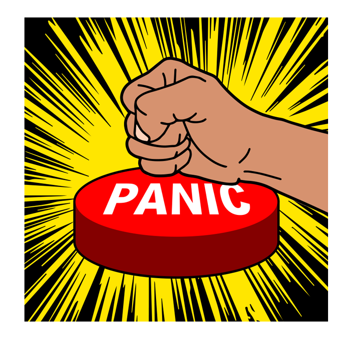 Panic Button Sticker – boss and boss